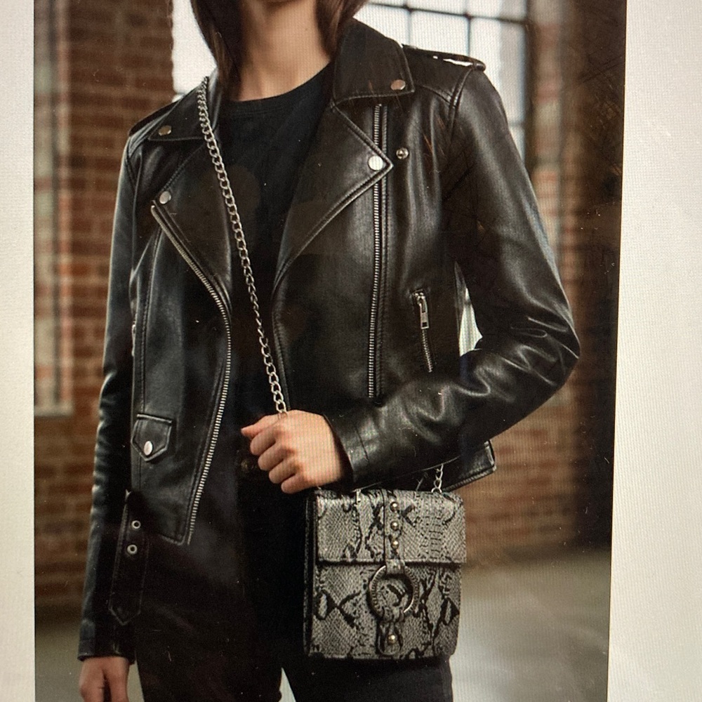 Harley-Davidson Jentou Trish Python Print Leather… - image 1